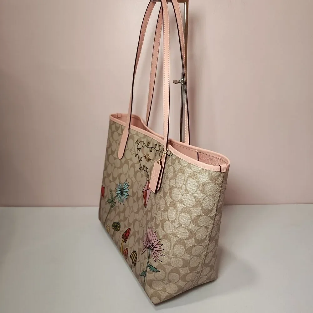 NWT Coach CU392 Coach X Observed By Us City Tote Bag In Signature Canvas